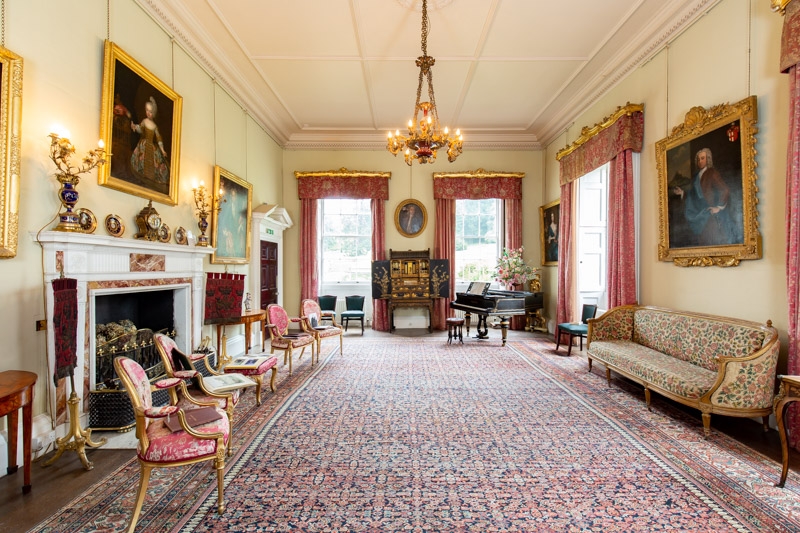 The bright interior of our stately home in Cornwall