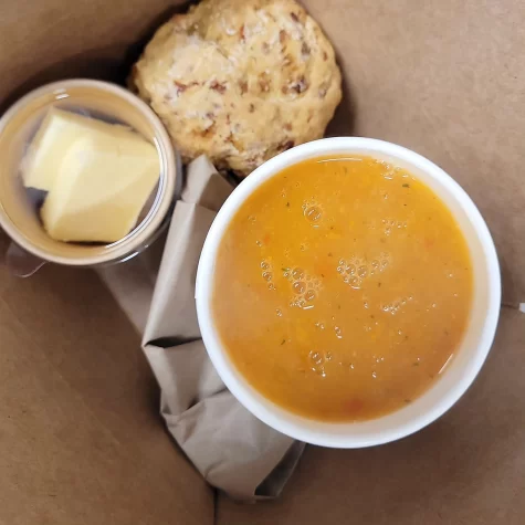 Cornish home made soup in our unique tearoom